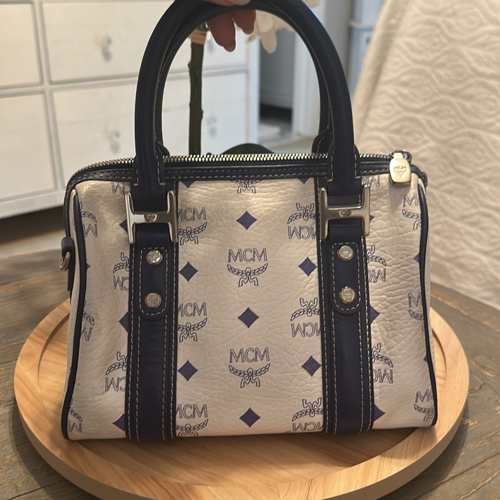 MCM Vintage VISETOS BOSTON Bag Monogram Handbag - Picture 6 of 14
